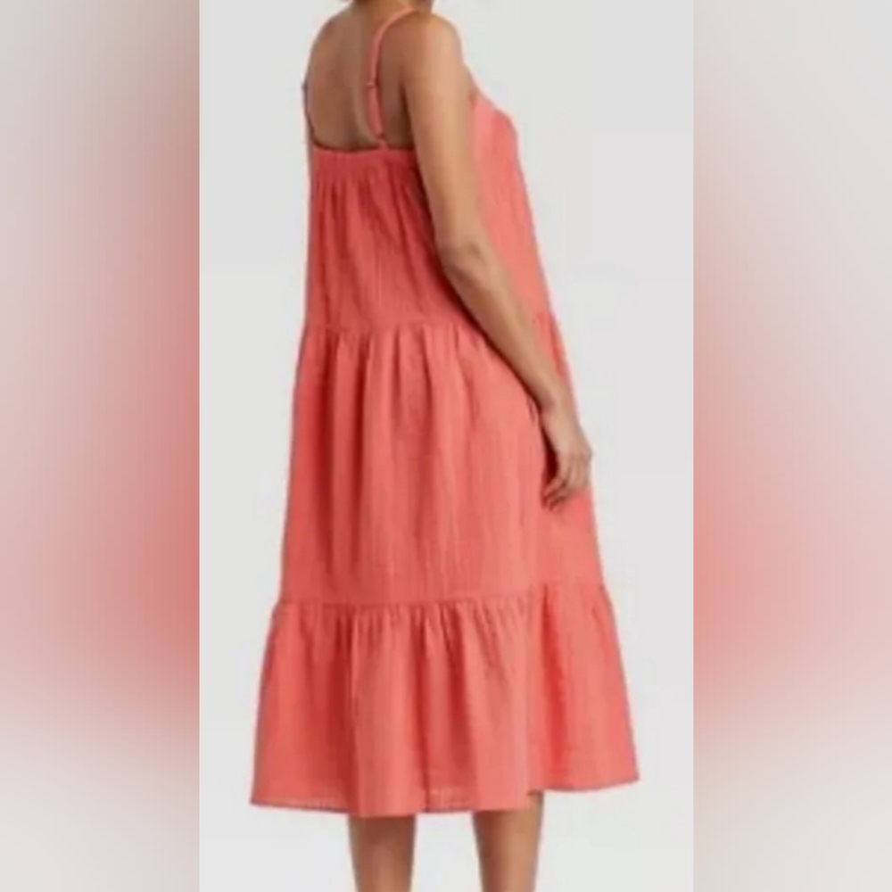 Nwt Knox Rose™ Guava Jelly Spaghetti  Straps Sleeveless Dress A Line - Picture 9 of 9
